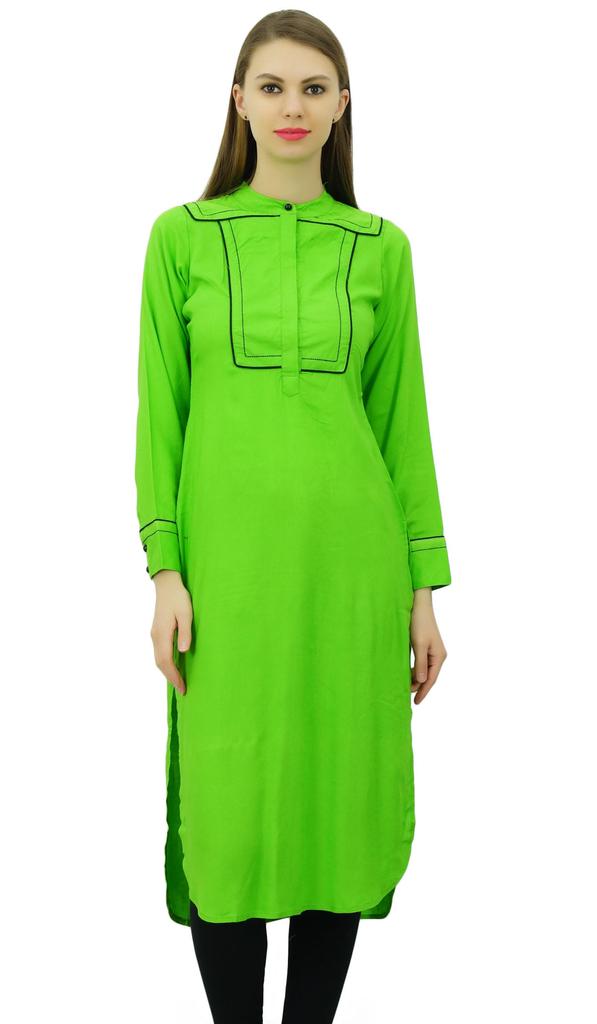 Phagun Дизайнерская индийская пенджабская курта из вискозы для женщин, этническая прямая повседневная туника