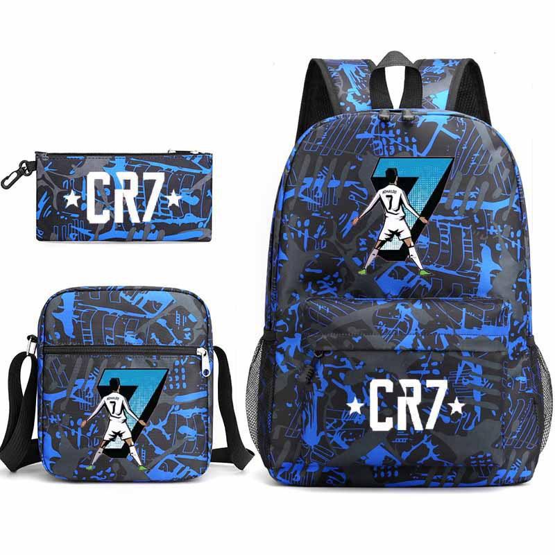 Youth Fashion Backpack Shoulder Bag Pencil Case Children'S Student School Bag 3-Piece Set