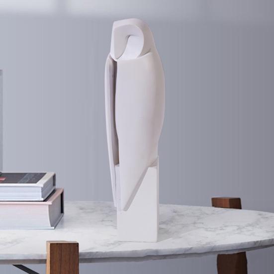 Статуя совы Минималистская скульптура совы Украшение для стола Декоративные фигурки совы для гостиной Офис Декор для книжной полки Подарок для любителей сов