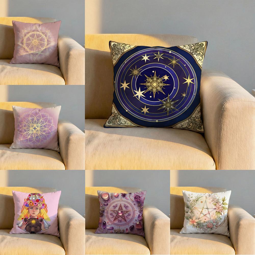 Midsummer Festival Cushion Cover Soft Reversible Durable Pillow Cover MultiScene Use for Home Car Daily Comfort