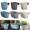 Semi Circular Wall Hanging Planters Railing Flower Plastic Pots Baskets Suitable for Balcony Fence Garden Outdoor Indoor