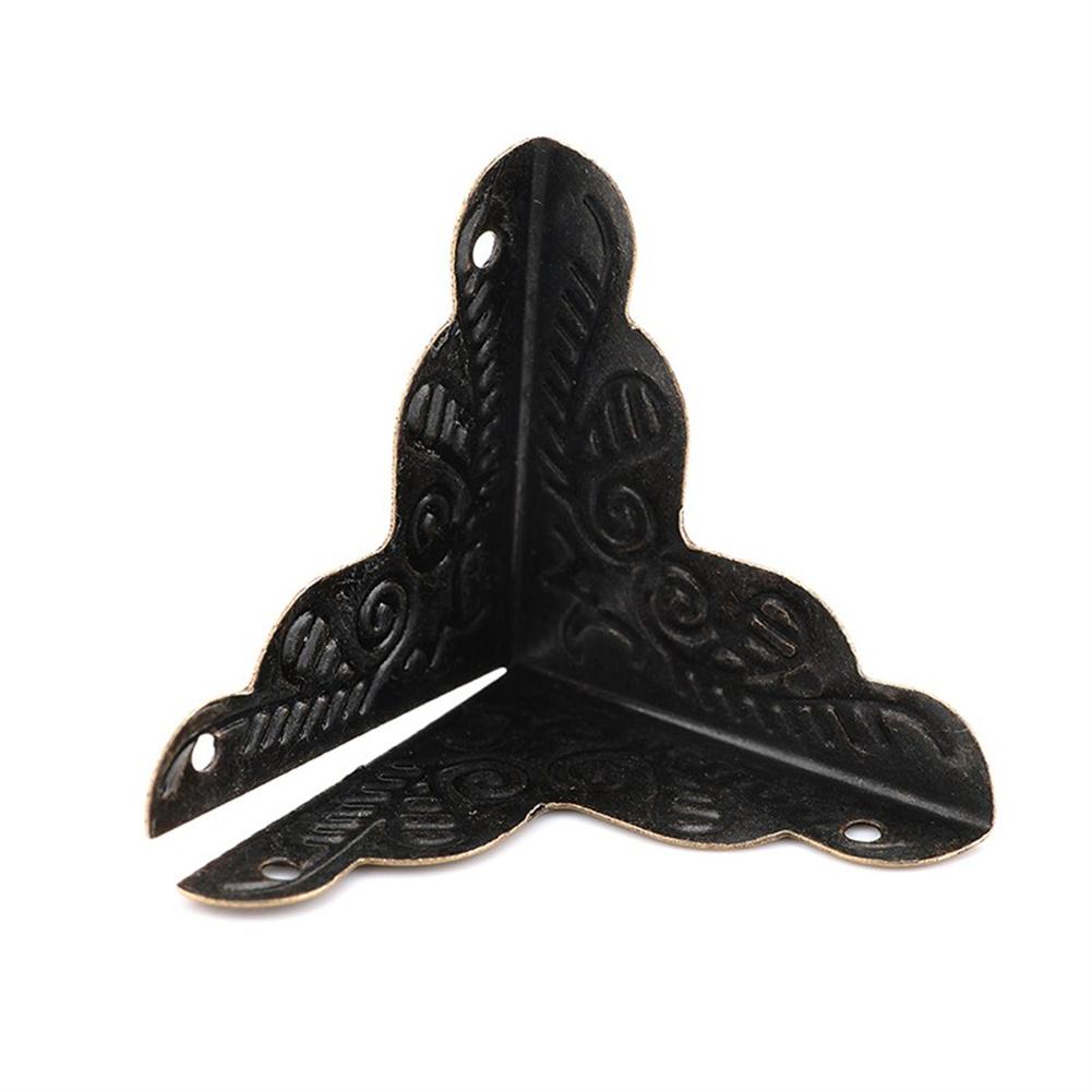 12 Pcs Storage Case Box Corners Brackets 3.6cm X 2.4cm For Furniture Decorative Triangle Rattan Carved Corner Protector