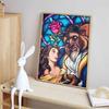 Disney Алмазная мозаика Красавица и Чудовище Витраж Милый DIY Мозаика из страз Набор для вышивания крестиком Вышивка Подарок Декор для дома