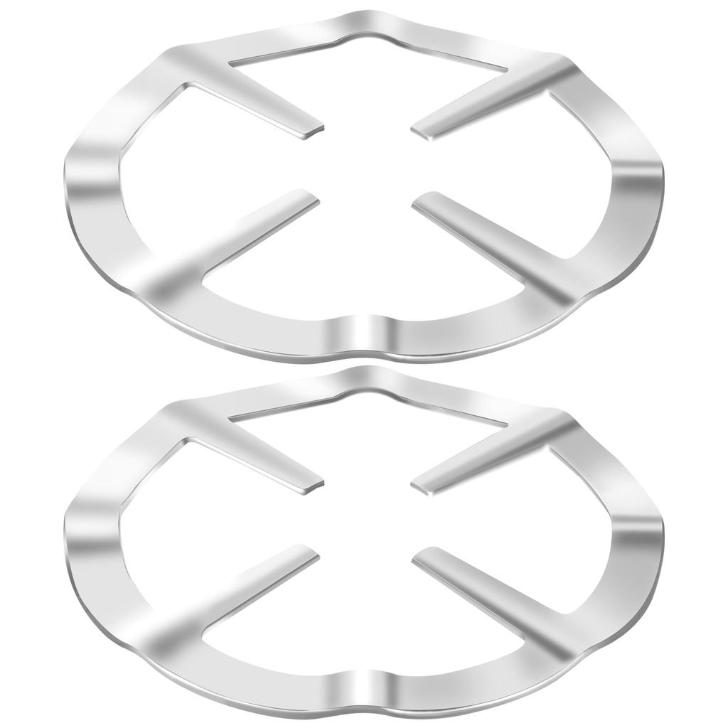 2 Pcs Gas Ring Reducer Wok Ring Universal Iron Ring Stainless Steel Gas Stove Cooker Plate Coffee Pot Support Stand Gas Stove Ho