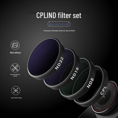 TELESIN Фильтры CPL-поляризатор и ND/UV/VND для камеры DJI Action6
