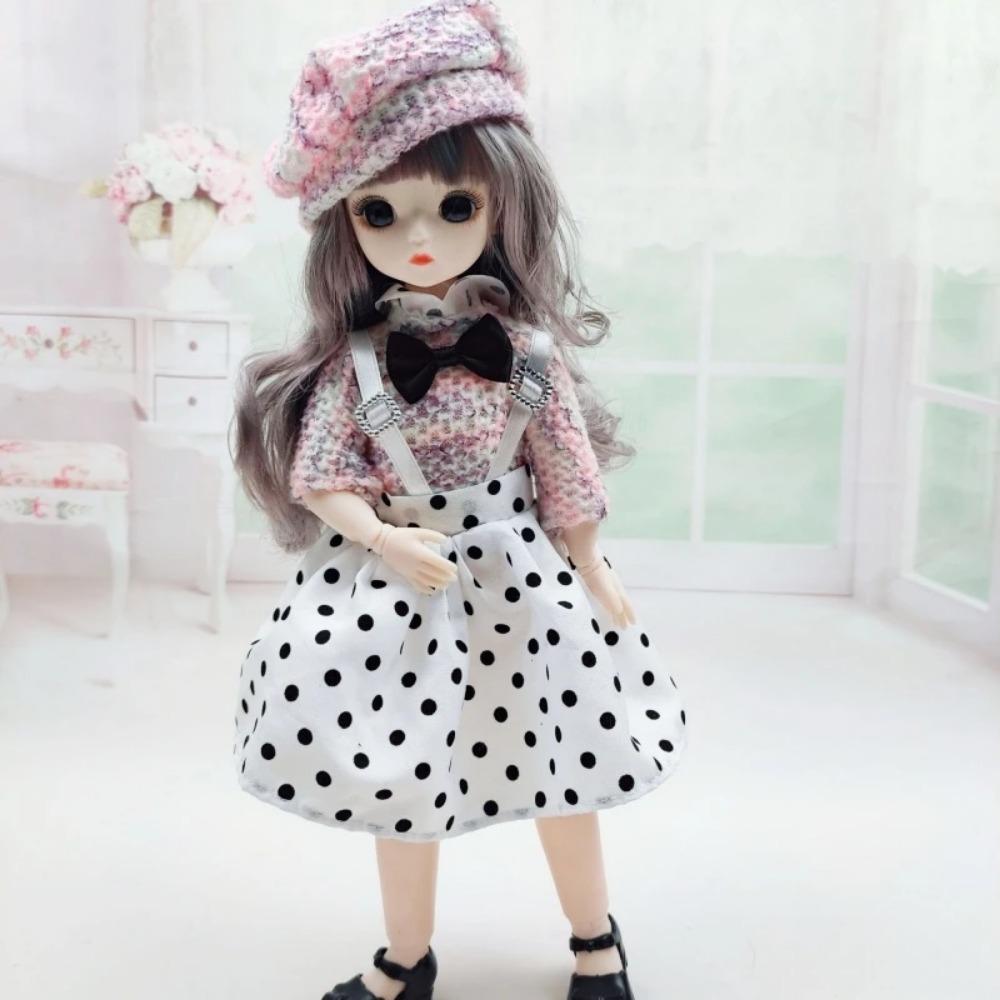 Одежда для куклы BJD 1/6 Милое платье Юбка Головной убор 30 см Кукла-принцесса Повседневный костюм Наряд Аксессуары для куклы Игрушка для DIY для девочки Подарки