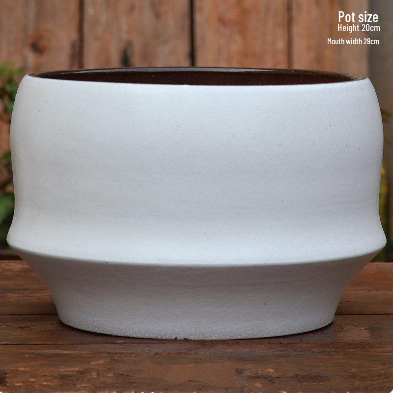 Extra Large Ceramic Bonsai Pot with Wide Caliber, Coarse Pottery for Succulents and Bougainvillea.