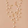 Мода сладкий элегантный жемчуг простой темперамент ожерелье серьги браслет набор