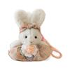 Plaid Cartoon Cute Skirt Rabbit Holding Flower Plush Toy Pendant Keychain