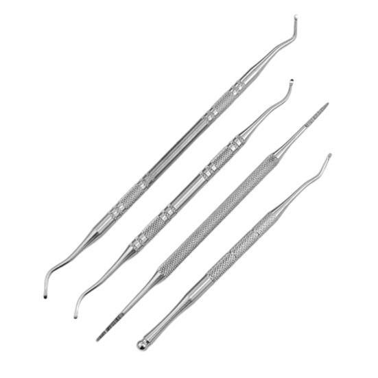 3/4 шт., набор для удаления вросших ногтей из нержавеющей стали, профессиональный набор для чистки ногтей для педикюра, для безопасного лечения вросших ногтей, универсальная точность
