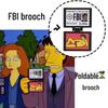 Брошь-значок ФБР с откидным элементом Симпсоны – Забавная, Модная Булавка для Одежды