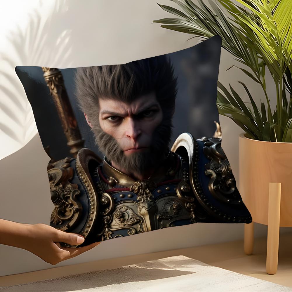 Путешествие на Запад BBlack Myth Wukong Льняные Наволочки Для Декоративного Дивана Домашние Подушки Чехол Автомобильное Сиденье Подушки Чехлы