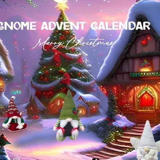 Рождественский адвент-календарь 2024 года на 24 дня с обратным отсчетом до Рождества, украшение с плюшевыми куклами-гномами, праздничный декор в виде гнома