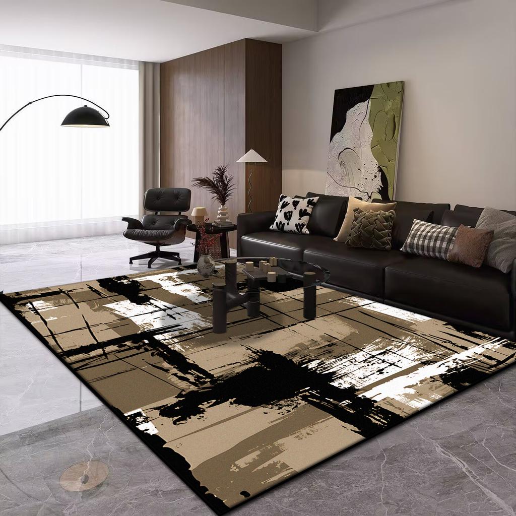 Современный абстрактный ковер большой для гостиной, ковер под диван в стиле легкой роскоши, нескользящий, моющийся, ковер для украшения балкона, коврик для детской спальни