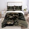 3D Skull Printing Bed Cover King Size Polyester Bed Clothes Design Soft  High Ranking Home Bedclothes