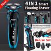 New 4-in-1 Multifunctional 4D Intelligent Floating Shaver Men's Electric Shaver Nose Hair Trimmer Set, Rechargeable, Waterproof Trimmer Shaver.