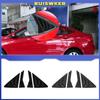 For Hyundai Verna 2010--2016 2Pcs Car Rear Window Side Vent Shutter Louver Cover Trim Black Carbon Fiber Exterior Accessories