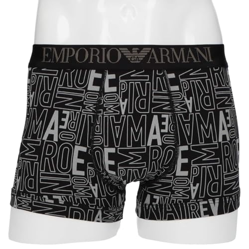 Emporio Armani ALL OVER BOLD LOGO Боксеры с ярким логотипом, Застежка спереди, Мужское нижнее белье, Размер S (Размер ЕС), военно-морской флот (Код продукта: 54045069)