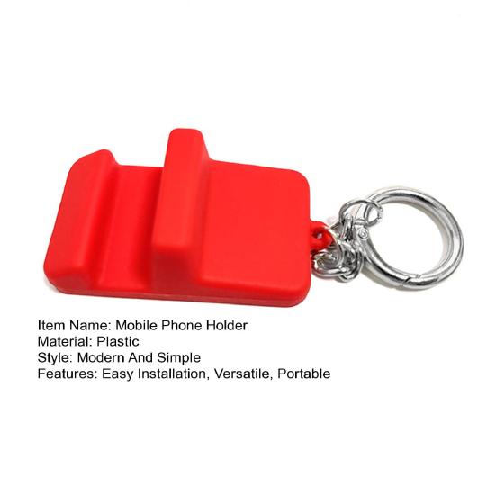 Holder Keychain Pendant Portable Plastic Phone Stand Mini Desk Cellphone