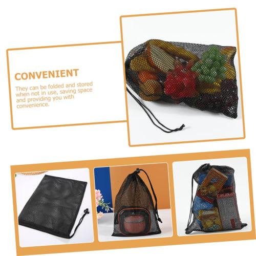 KOMBIUDA 10-Piece Mesh Drawstring Bag, Multi-Purpose Storage Bag for Sports and Laundry