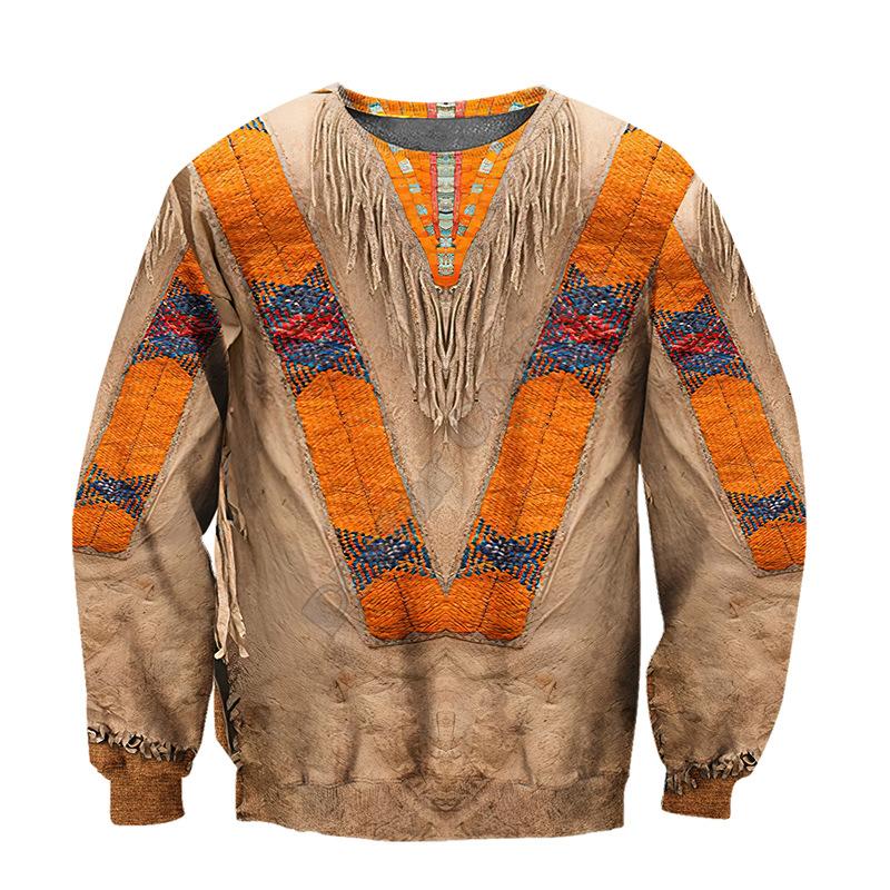 Весна Новая Мужская Толстовка Модная 3D Цифровая Свободная Повседневная С Круглым Вырезом Пуловер Топ