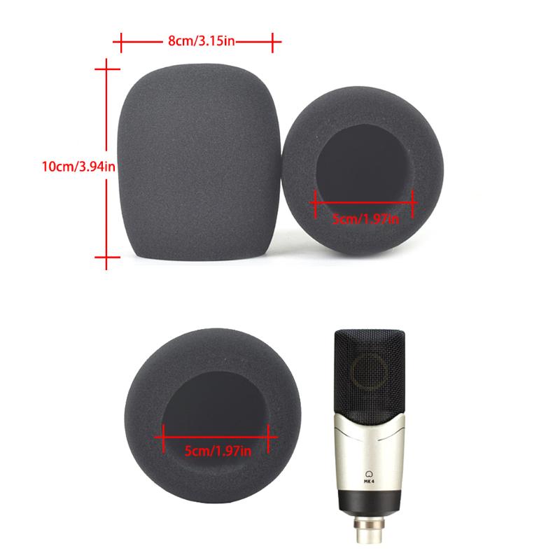 Black Sponge Artifical Fur Covers for  ATR2500 Microphone Soft and Thick Sponge Protector