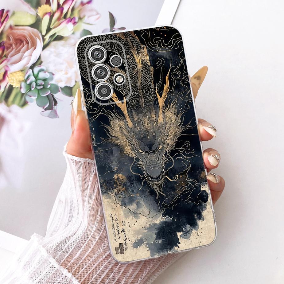 Чехол для Samsung Galaxy A52 A52s A72 5G Крутой Чехол с Рисунком Дракона Мягкий Тонкий Чехол для Телефона для Samsung A52 A 52 s Galaxy A72 5G Сумки