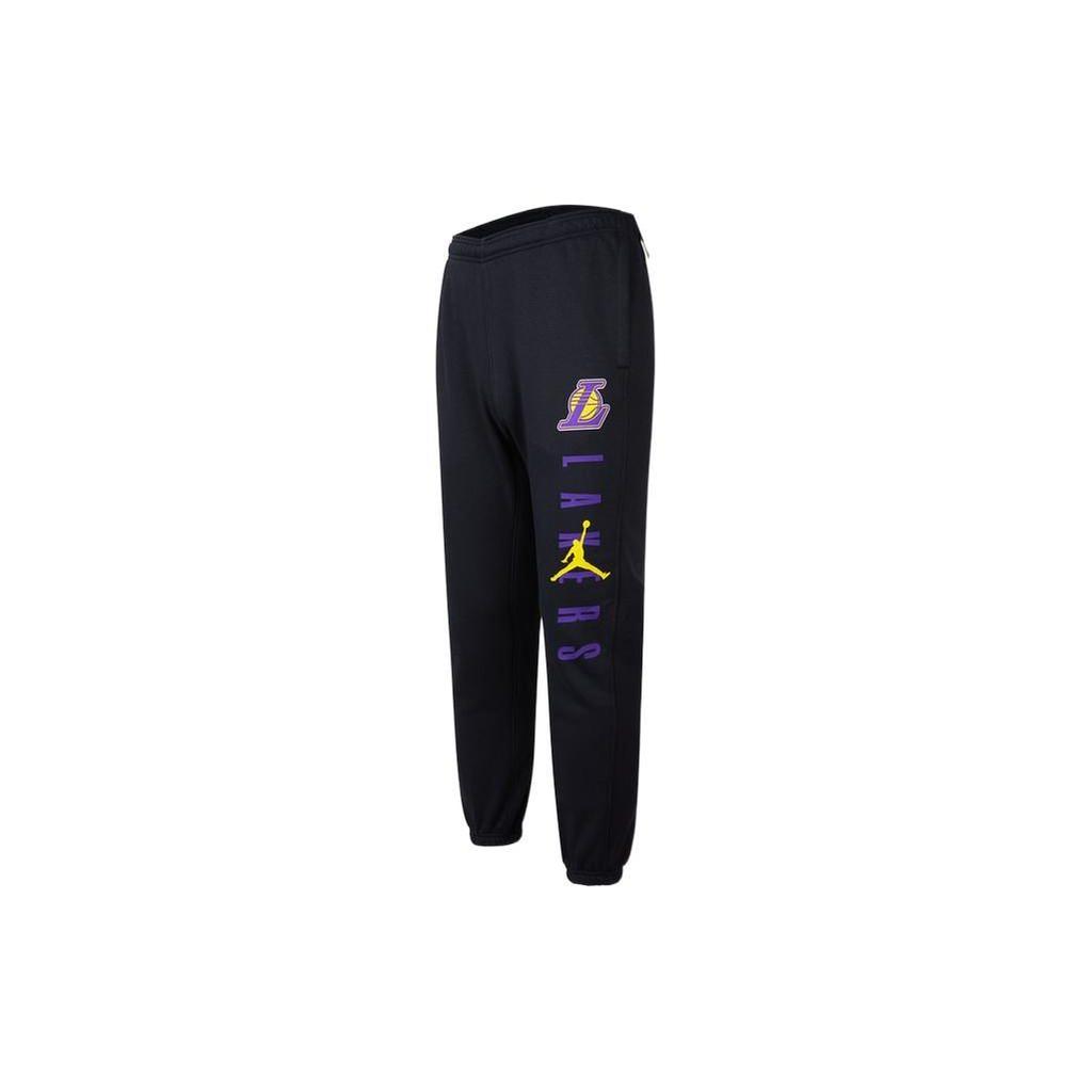 Jordan Мужские спортивные штаны Los Angeles Lakers NBA Courtside Statement Edition, вязаные, на флисовой подкладке, с эластичными манжетами, черные DB1774-010