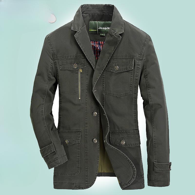 Men's Pure Cotton Small Suit Men's Casual Suit Collar Loose Men's Washed Jacket