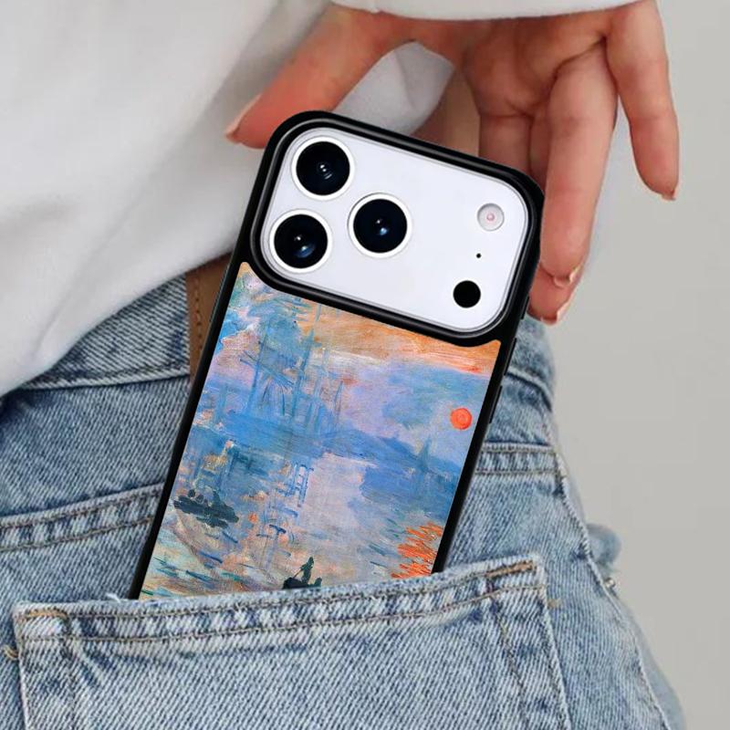Чехол для телефона с картиной Клода Моне для iPhone 16e 15 14 13 12 17 Pro Max Plus Air 17pro Чехол