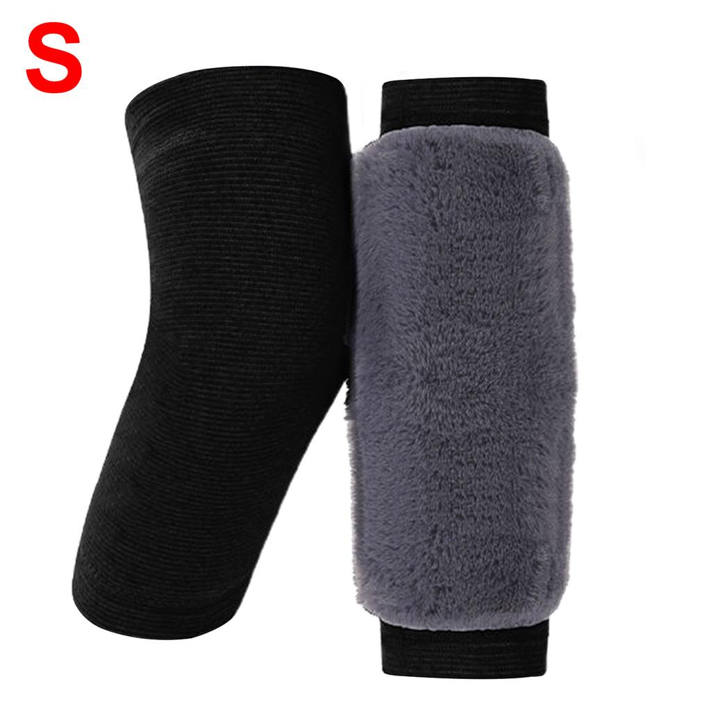Knee Sleeves For Men Fluffy Thermal Knee Braces Leg Warmers Winter Plush Knee Pads Leg Sleeves Warmer For Skiing Cycling Running