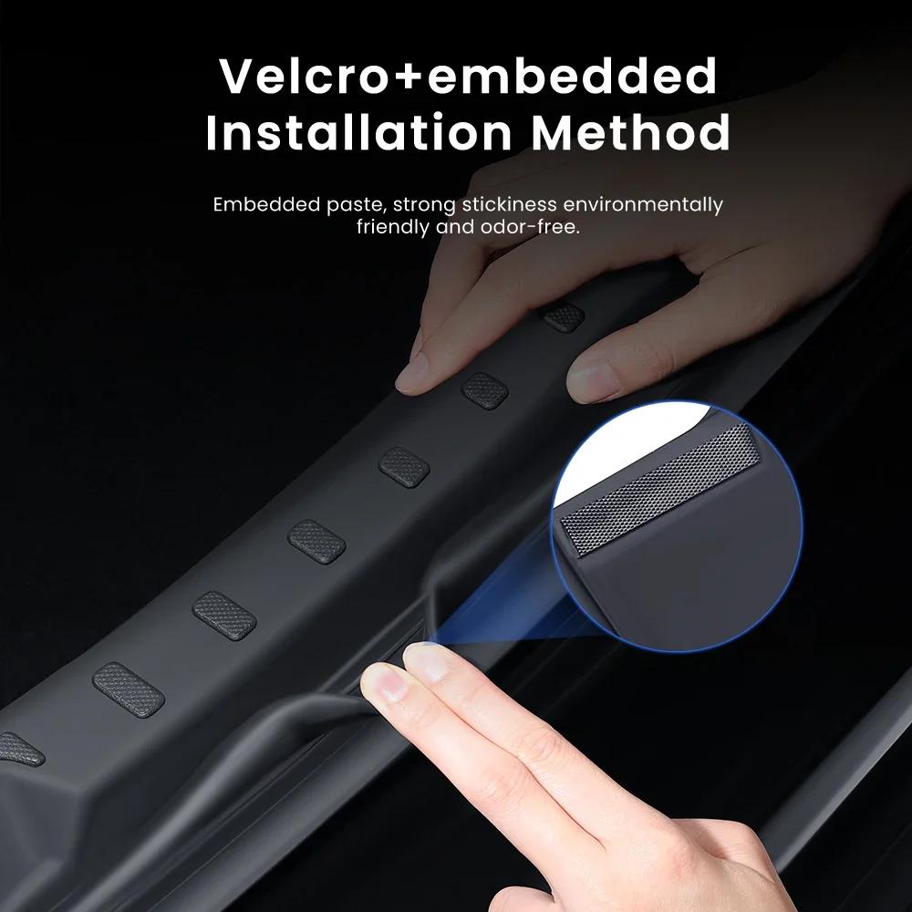 YZ для Tesla New Model 3 Highland 2025 Защитная накладка на багажник TPE Коврик против царапин Накладка на порог багажника Защитная крышка на порог