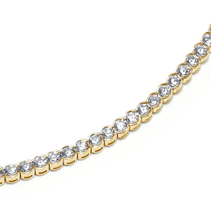 2.5MM BEZEL TENNIS BRACELET GOLD