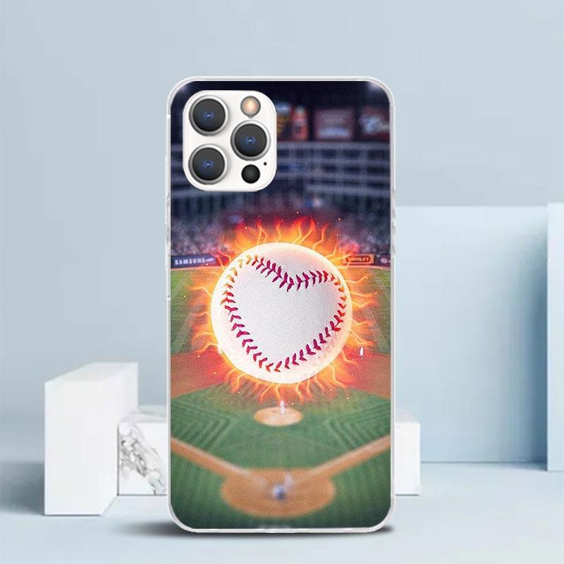 Baseball Sport Soft Cover for iPhone 16 17 Air 15 14 Pro Max 16E Phone Case 13 Mini 12 11 7 SE 8 Print Pattern Fit Cases 16 17 A