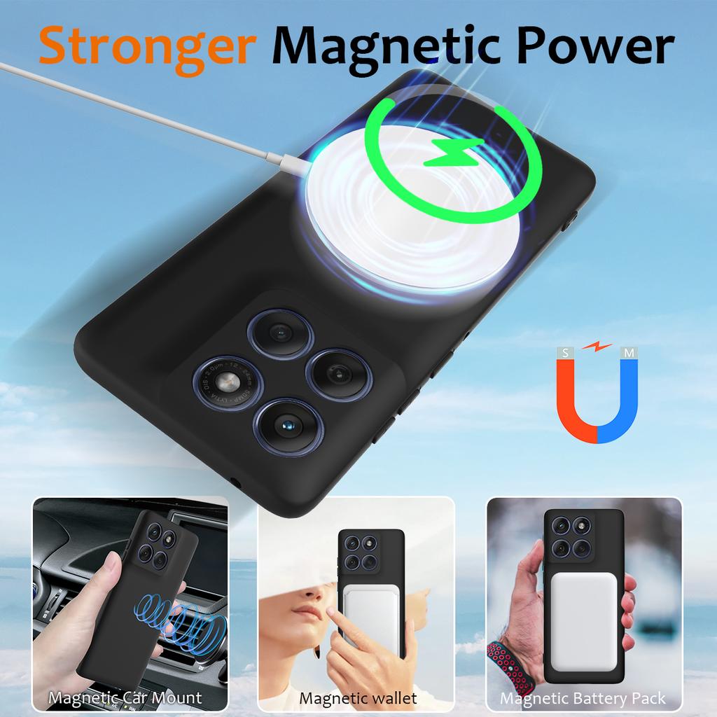 For Motorola Edge (2025) 5G Case Compatible with MagSafe Anti-Drop Liquid Silicone Phone Cover