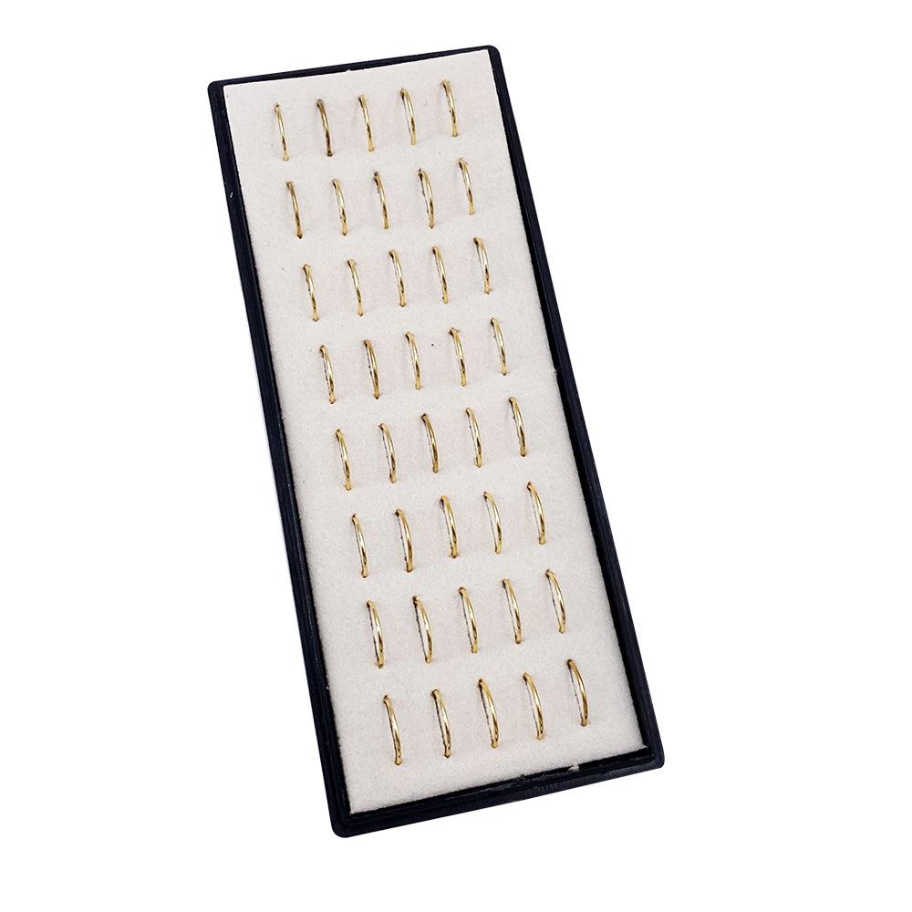 Поддельные кольца для носа в форме буквы С из нержавеющей стали, круглые титановые стальные серьги-гвоздики для носа, украшения для пирсинга, 40 коробок.