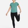 Nike Одна классическая футболка Dri-FIT Solid Logo Quick-Dry Classic с круглым вырезом и коротким рукавом, женские топы, цвет Coastal-Blue FN2799-361