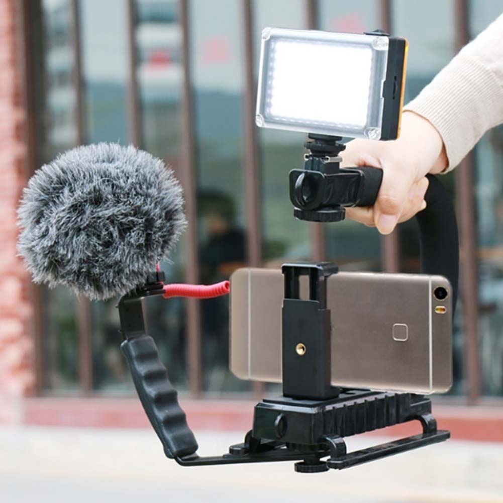 DV Handheld C Shaped Shooting Video Stabilizer Flash Stands Stabilizer