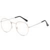Retro Literary Slimming Face Glasses Frame Fashion Flat Lens Ultra Lens Light Metal Comfortable Versatile Geometry