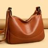 Genuine Leather Women's Bag Monochromatic Large Capacity Cowhide Crossbody Female Shoulder Bags