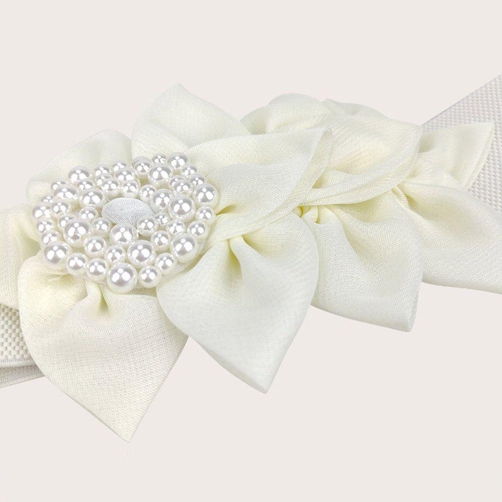 Повседневный эластичный пояс с цветочным украшением, модный пояс, женский пояс