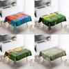 Tulip Tablecloth Floral Stain Resistant Waterproof Rectangular Kitchen Dining Table Home Decor