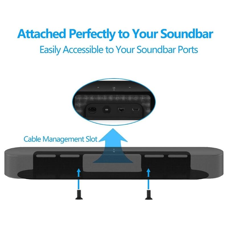 Metal Wall Mount Bracket Soundbar Wall Display Holder Stand with Mounting Screws for Beam Gen 1 Gen 2