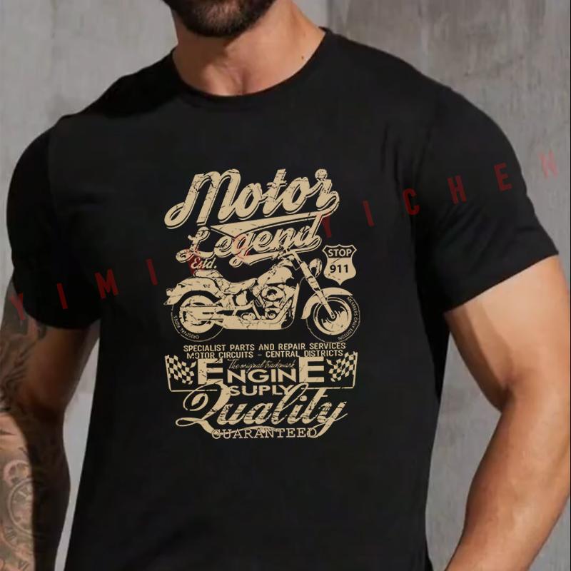 Motor Legend Biker Motorbike Motorbike Fashion T-shirt Casual Summer Comfortable Short Sleeve Tops