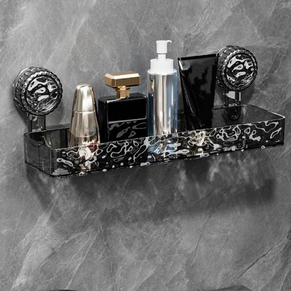 Punch-Free Shower Storage Rack Plastic Cosmetics Storage Rack Suction Cups Shower Shelves  for Home