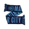 Manchester City FC Wordmark Reverse Jacquard Knitted Scarf