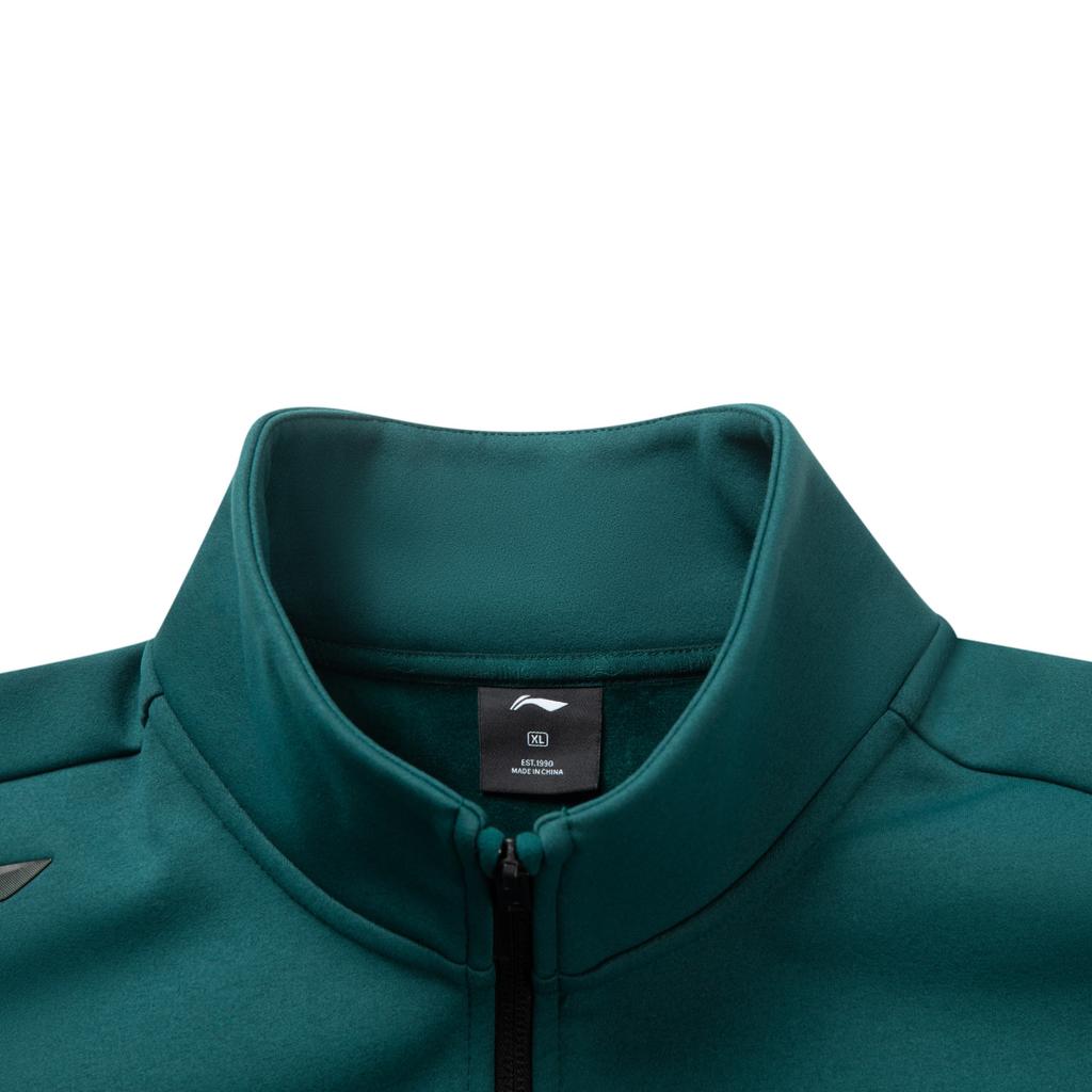 Li-Ning Fitness Series Stand Collar Logo Simple Letter Print Zipper Long Sleeve Jacket Men Jacket AWDVE73-5