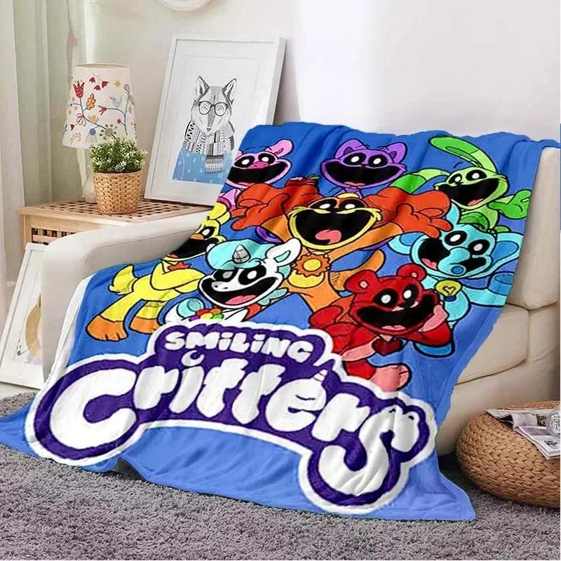 3D Printed Baby Blanket CATNAP DOGDAY Cartoon Smiling Critters Babes Carpet Super Soft Warm for Bedroom LivingRoom Sofa Bed Car