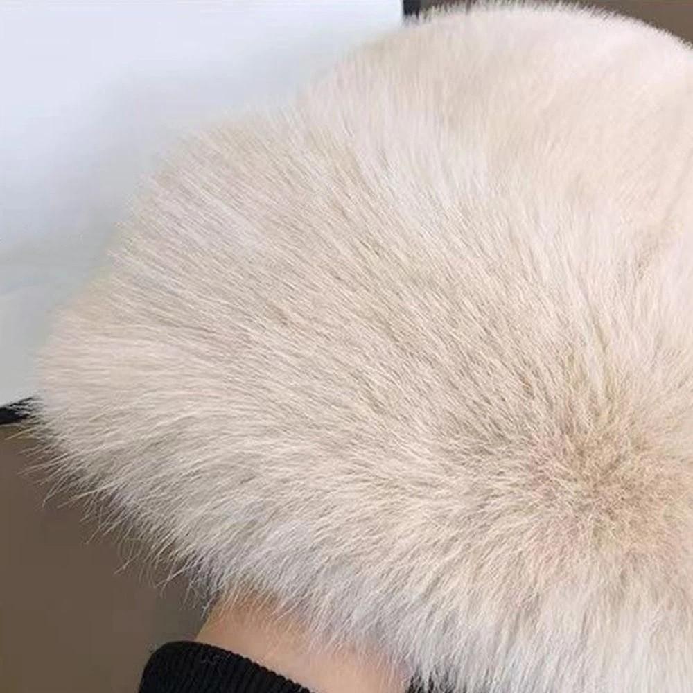 Bucket Hat Plush Basin Cap Korean Style Solid Beanie Casual Faux Fur Mink Hat Autumn