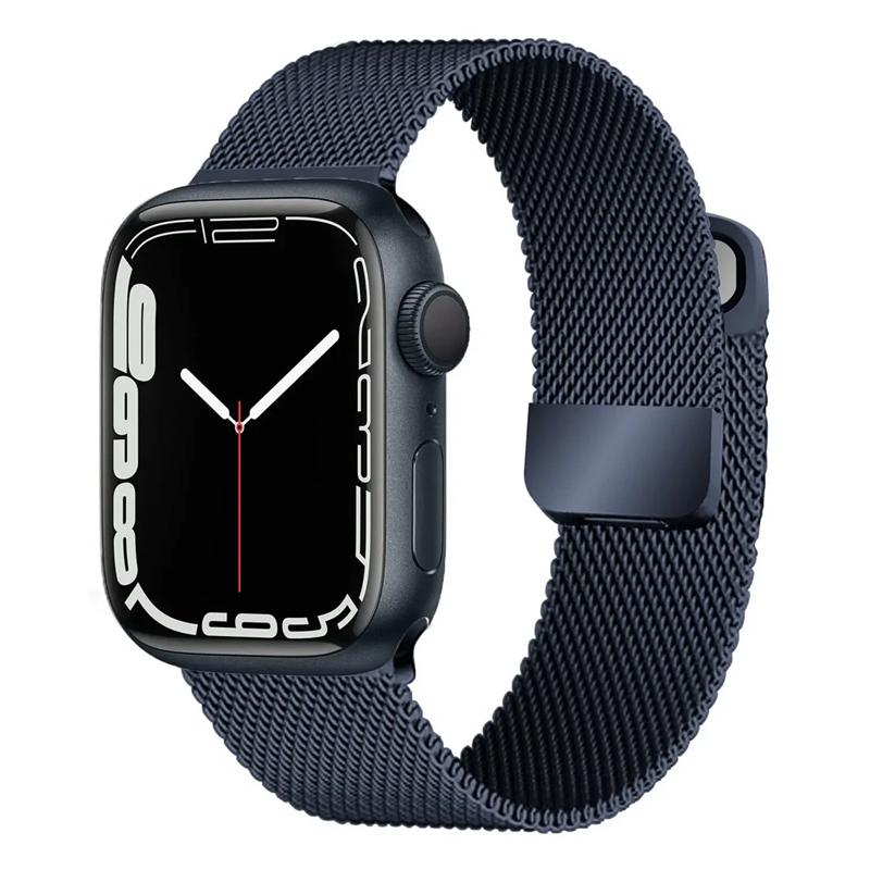 Миланская петля для Apple Watch Band 44 мм, 40 мм, 45 мм, 41 мм, 38 мм, 42 мм, 49 мм, 45 мм, браслет-ремень iWatch Series 9, 8, 7, 6 SE 5 Ultra 2, ремешок